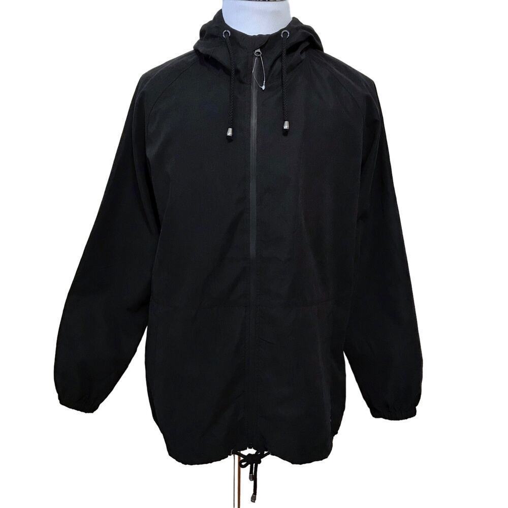 Ezekiel NWOT Black Lightweight Hooded Jacket Men XL